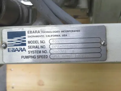 Used EBARA 40X20 200701 Vacuum Pumps Texas US | Aucto #1307043