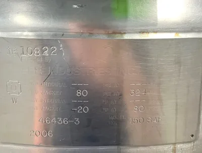 LEE 150 SAF Jacketed Mix Kettle TANKS / KETTLES | EcReCon Inc (6)