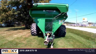 Used 2010 J&M 875-18 Grain Carts Indiana US | Proxy Equipment #1384908