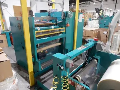 30" WIDE DUSENBERY 635 DUPLEX SLITTER REWINDER 1" SLITS
