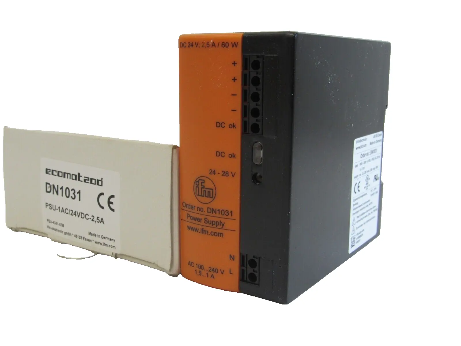NEW EFECTOR DN1031 POWER SUPPLY PSU-1AC/24VDC-2,5A-DN1031