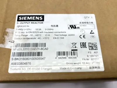NEW SIEMENS SINAMICS OUTPUT REACTOR 380-480V 18.5A