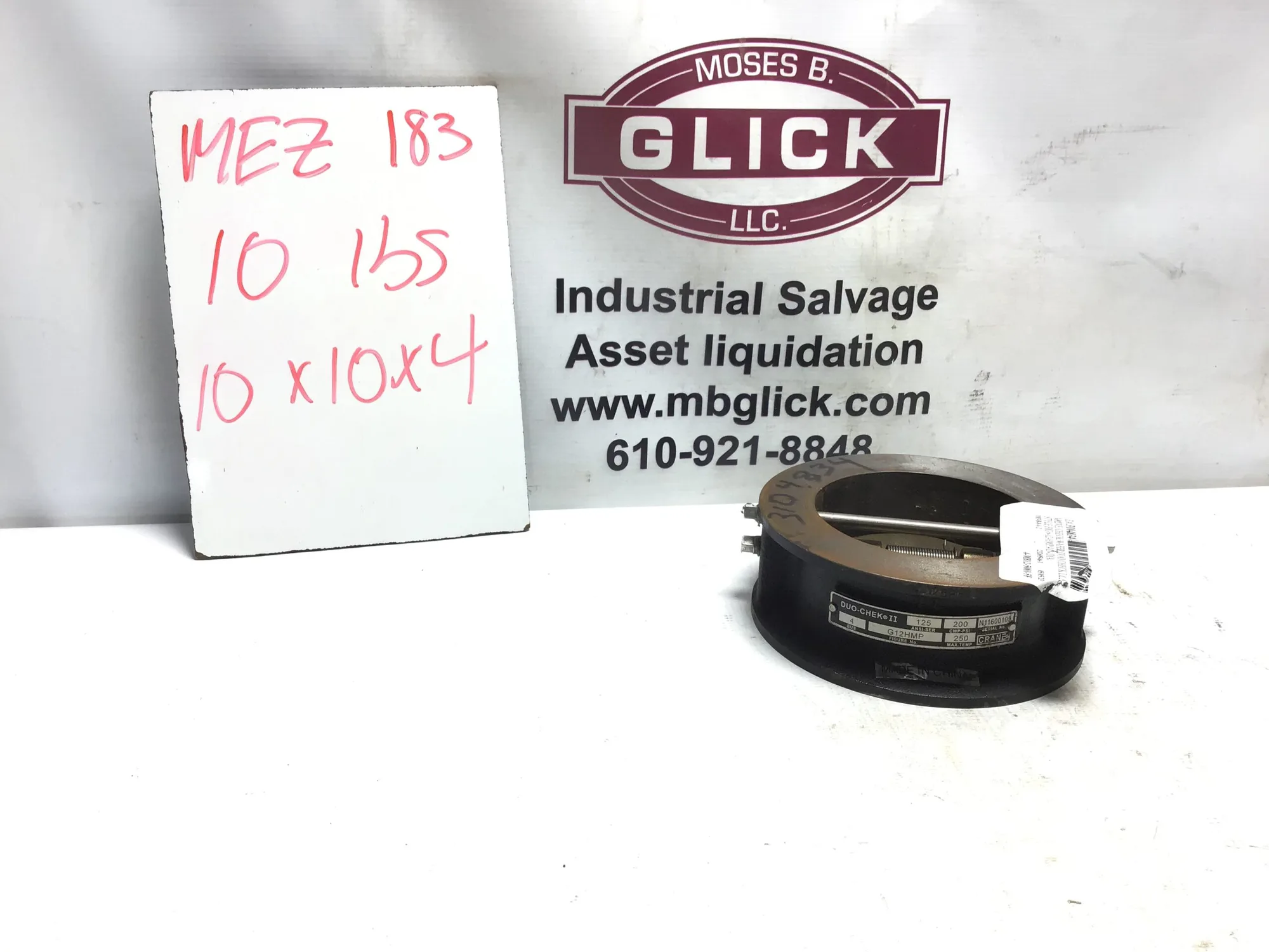 Crane Duo Chek II N11600109 G12HMP  Check Valve Size 4
