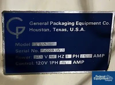 USED General Packaging Equipment General Packaging Vertical Fill Form and Seal Machine