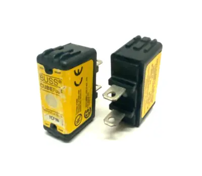 USED BUSSMANN CUBEFUSE DUAL ELEMENT TIME DELAY CURRENT LIMITING FUSE