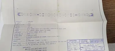 Garvey 25-ft Long Accumulating Conveyors (unused)