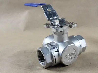 1" 1000 WOG CF8M Ball Valve, 3-Way