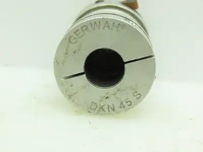 Gerwah DKN 45 S Miniature Metal Bellow Coupling w/Clamping Hub 1/2"x3/8"Bore Dia