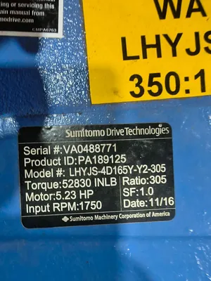 Used SUMITOMO CYCLO BBB4 Speed Reducers South Carolina US | ESS Industrial Equipment Sales #1259593
