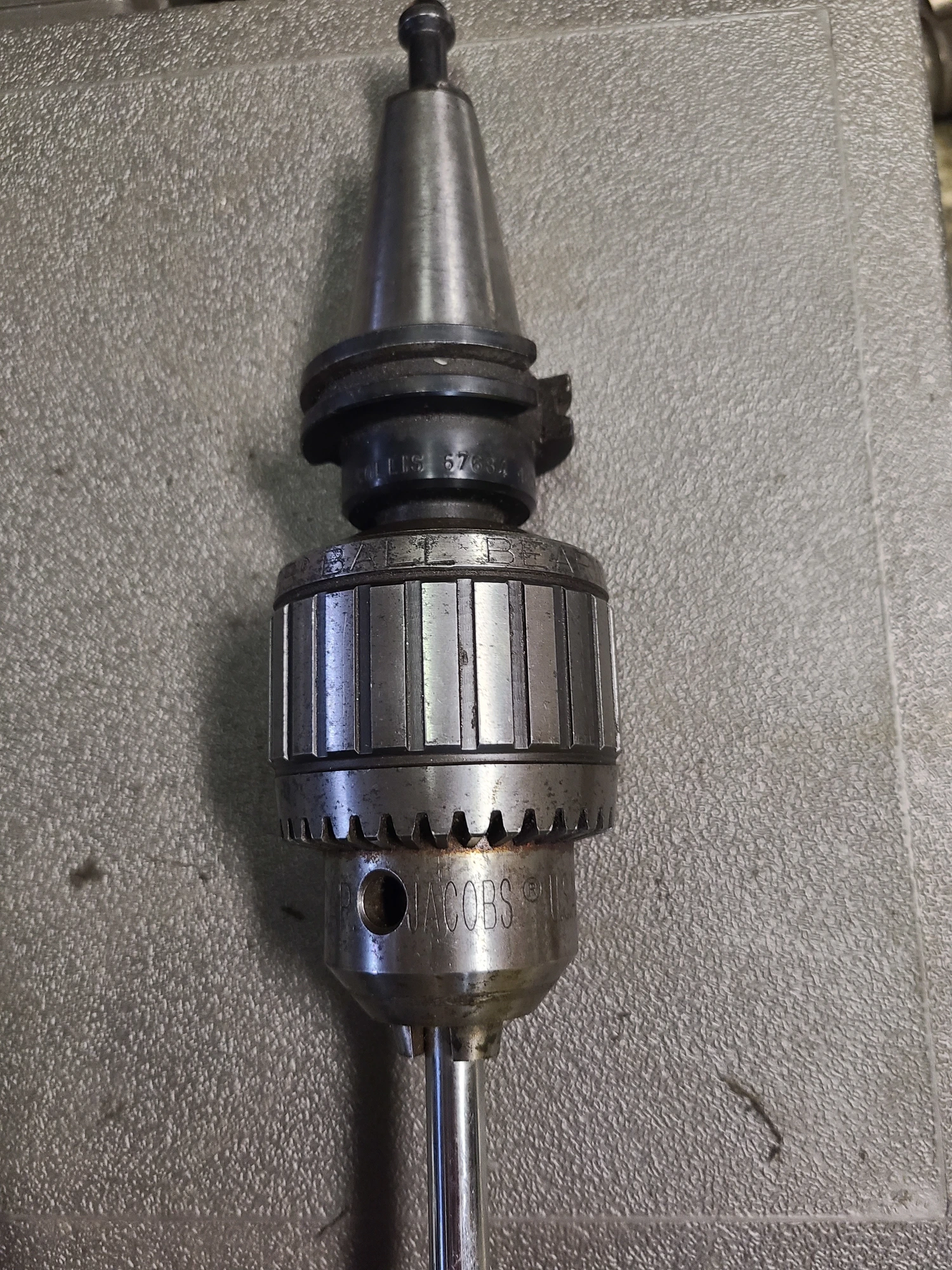 USED COLLIS CAT 40 HOLDER WITH JACOBS DRILL CHUCK