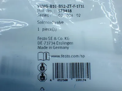 New | in-Stock FESTO VUVGB10B52ZTF1T1L Valves/Fittings | HGR 24 #733318
