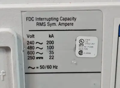 Eaton FDC 100K 20Amp 600VAC Current Limiting Circuit Breaker (BIN443)