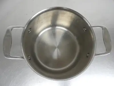 Used Golden Corral Used Tablecraft CW7004 3qt Tri Ply Sauce Pan w/ Loop Handles Pans Illinois US | Falcon Restaurant Supply #1376506