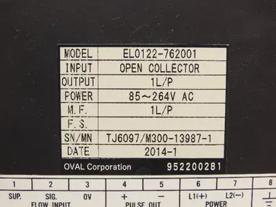 Oval EL0122 Rate Counter Totalizer 120/240VAC 1Ph