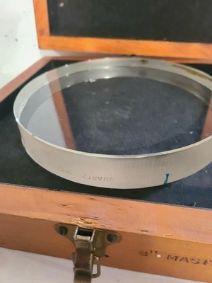8" Optical Flat Fused Quartz Master No. 3 Accuracy 1/4 Wave
