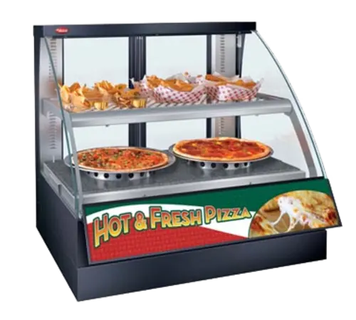 Hatco FSCDH-2PD 34 17/50" Full Service Countertop Heated Display Case - (2) Shelves, 120v
