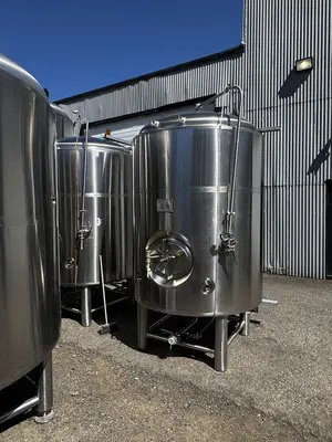 (2) Available - Previously sold 20 bbl/2500L/660Gal jacketed brite tank