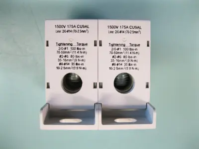 Lot of (2) 1500V 175A Mersen FSPDB2A Power Distribution Block H17