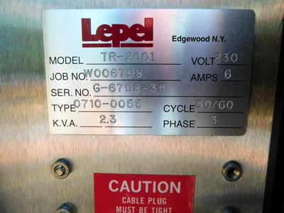 USED LEPEL UNDER CAP SEALER TR-2001