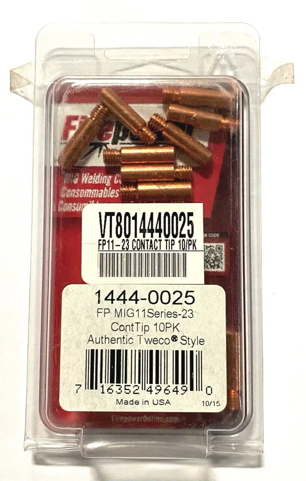 Firepower Replacement  MIG Gun Contact Tip 0.023" 180 AMP 1444-0025