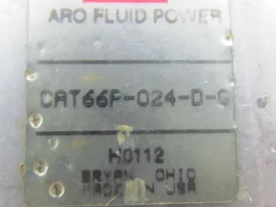 ARO Fluid Power CAT66P-024-D-G 119690-39 2-Way Solenoid Valve 24VDC 15W 1/4" NPT