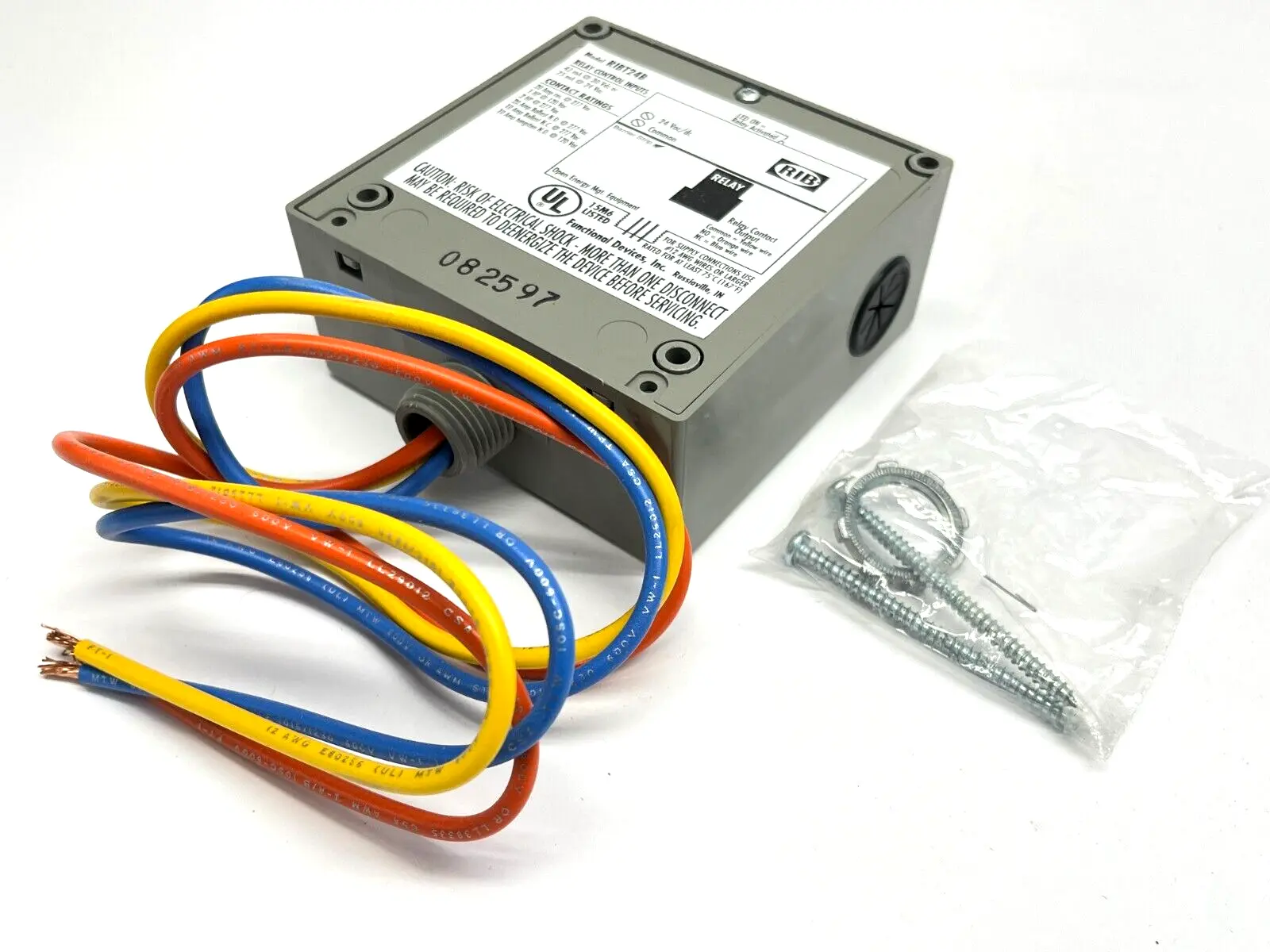 RIBT24B | Functional Devices  Power Relay SPDT 20A 24V NEMA 1 08597 - New – Open box
