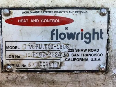 USED HEAT AND CONTROL / FLOWRIGHT C VB-FL. DCU-1806