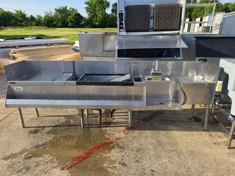 Used Perlick Used 108" Perlick Back Bar Undercounter sink - SB2 - SS369 Underbar Equipment Illinois US | Falcon Restaurant Supply #1373782