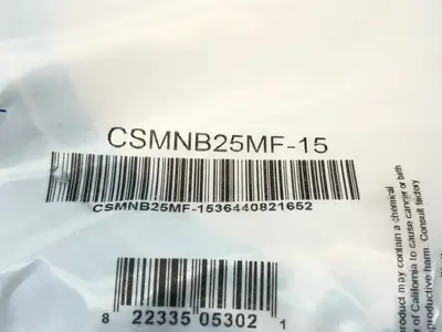 New | in-Stock L-COM DELUXE MOLDED BLACK D-SUB CABLE DB25 MALE/FEMALE 15FT Cable & Wire | Maverick Industrial Sales #1106227