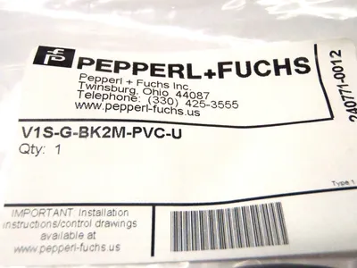 V1S-G-BK2M-PVC-U,240771-0012 | Pepperl+Fuchs V1S-G-BK2M-PVC-U Cordset Single-Ended M12 Straight 240771-0012 - New