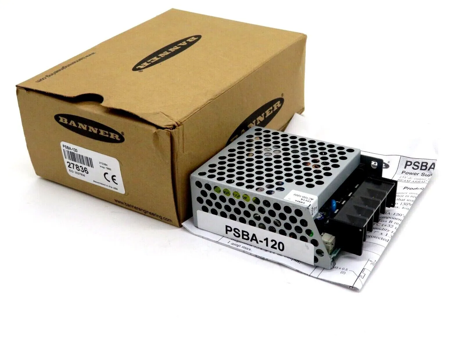 NEW BANNER PSBA-120 POWER SUPPLY 27836 PSBA120