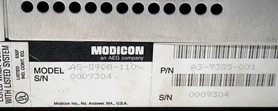 USED MODICON AS-9385-001 REMOTE I/O PROCESSOR MODEL AS-S908-110 AS9385001