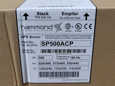 NEW HAMMOND POWER SOLUTIONS INC. SP500ACP
