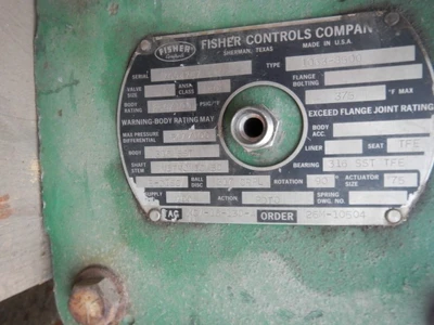 Fisher 10" 150 Class, 316 Stainless Gate Valve