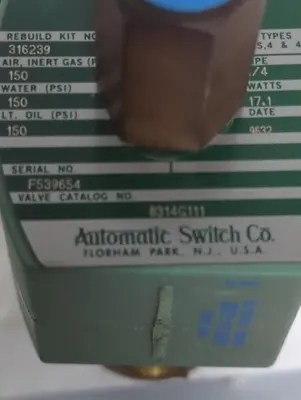 Used ASCO 8314G111 Solenoid Valves Ohio US | Surplus Asset Holdings #1365519