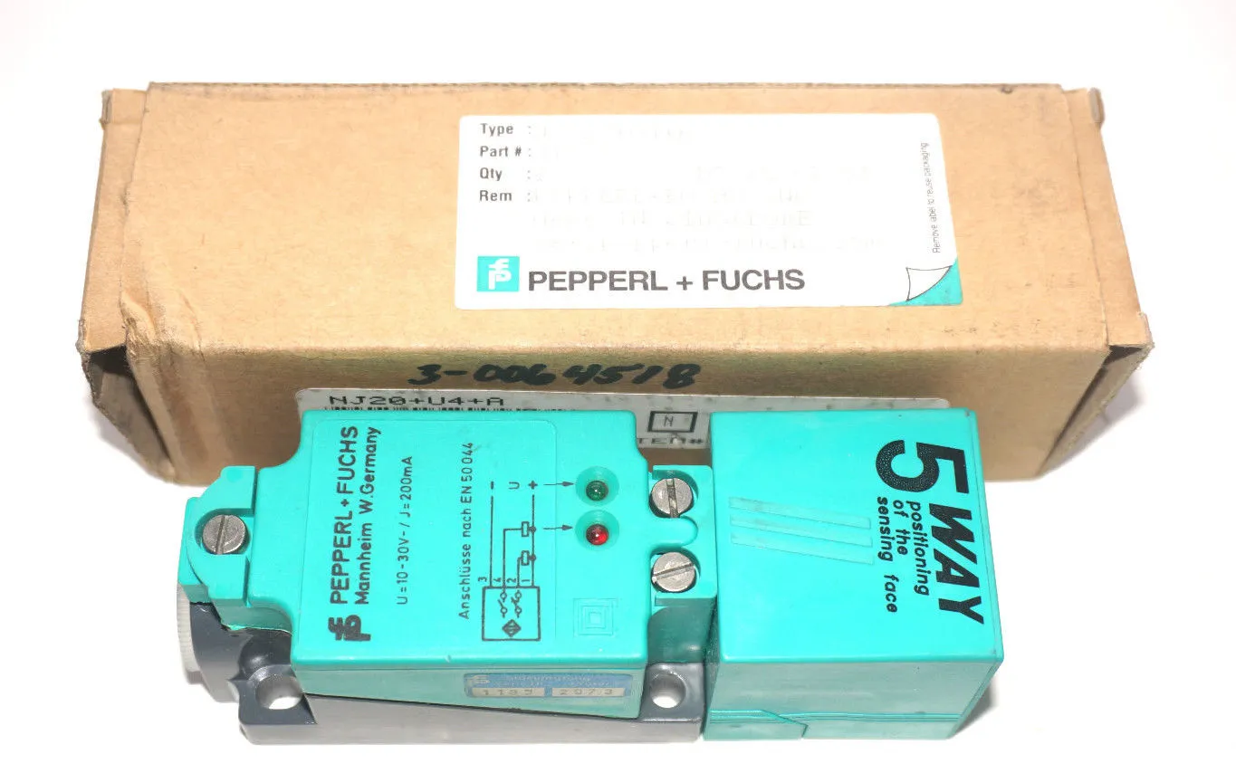 NEW PEPPERL & FUCHS NJ20-U4-A INDUCTIVE SENSOR NJ20U4A