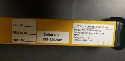 Dolan Jenner Industries Safe Scan 9 Transmitter SS950-48000