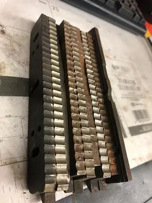 3041-385 SET OF 9 ENGINE TURNING STRAIGHT LINE PATTERN BARS