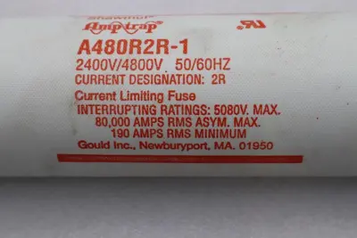 GOULD SHAWMUT AMP-TRAP A480RSR-1 2400V/4800V 50/60HZ #L-56