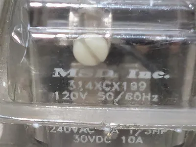 MSD Inc. 314XCX199 General Purpose Relay 120V New NIB