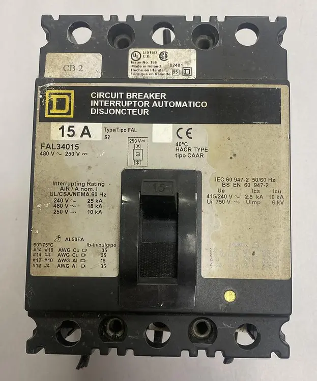 Used SQUARE D FAL34015 Miscellaneous Equipment (Electrical & Power) | Surplus Asset Holdings #1190590
