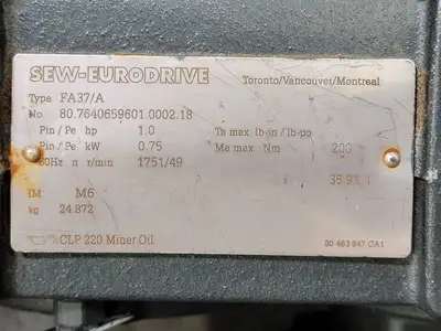USED SEW-EURODRIVE FA37 DRN80M4