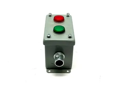 E2PBGXM | Hoffman  Pushbutton Enclosure w/ Allen Bradley Pilot Lights - Used