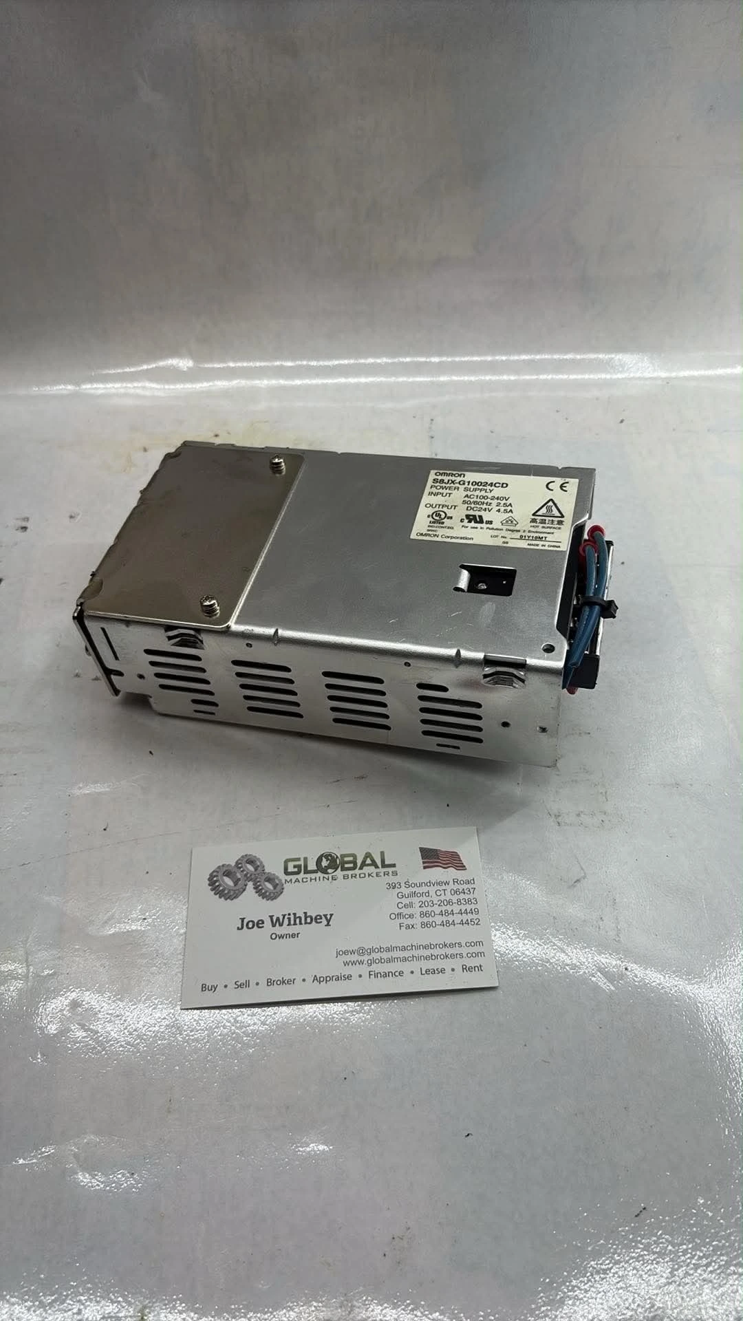 Used OMRON S8JX-G10024CD Misc Electrical & Power Parts Connecticut US | Global Machine Brokers, LLC #1348068