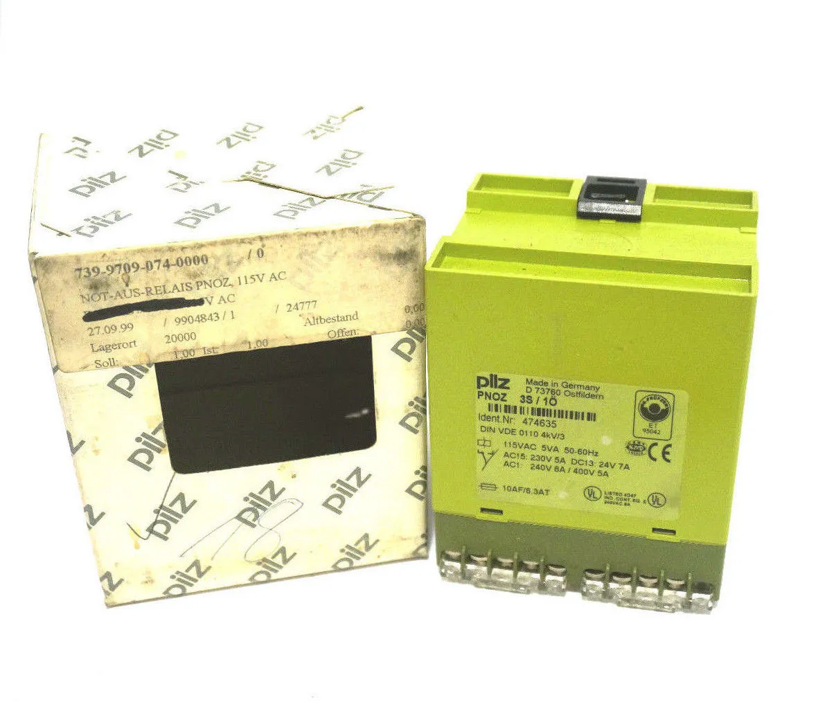 NEW PILZ PNOZ-3S/10 SAFETY RELAY 474635 PNOZ3S10