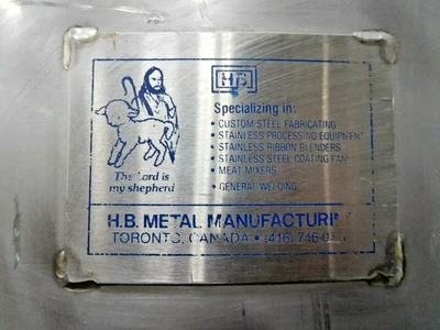 Used HB METAL MANUFACTURING Does Not Apply Agitated Holding Unit Ohio US | Equipment Recovery Corp. #1331468