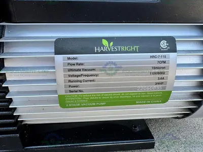 USED HARVEST RIGHT HRFDM BENCHTOP FREEZE DRYER / LYOPHILIZER W/ PUMP 3/4 HP