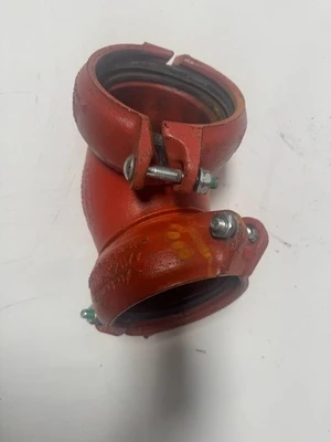 Victaulic 4" FireLock EZ Couplings A1143-009N With 90° Elbow Grooved Fitting