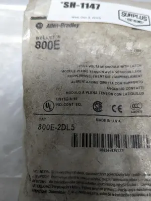 New | in-Stock ALLEN-BRADLEY 800E-2DL5 Industrial Controls | Surplus Asset Holdings #1220399