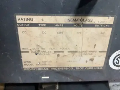 Used HOBART BROTHERS CO R600S Welding Machinery (Other) Ohio US | HGR 24 #1404711